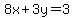 8x%2B3y=3