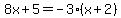 8x%2B5=-3%28x%2B2%29