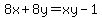8x%2B8y=xy-1