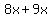 8x%2B9x