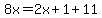 8x=2x%2B1%2B11