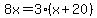 8x=3%28x%2B20%29