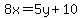 8x=5y%2B10