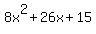 8x%5E2%2B26x%2B15