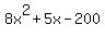 8x%5E2%2B5x-200