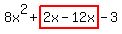 8x%5E2%2Bhighlight%282x-12x%29-3