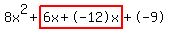 8x%5E2%2Bhighlight%286x%2B-12x%29%2B-9