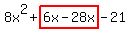 8x%5E2%2Bhighlight%286x-28x%29-21