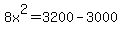 8x%5E2=3200-3000
