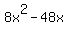 8x%5E2+-+48x