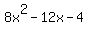 8x%5E2-12x-4