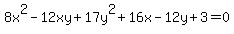 8x%5E2-12xy%2B17y%5E2%2B16x-12y%2B3=0