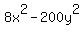 8x%5E2-200y%5E2