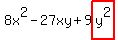 8x%5E2-27xy%2B9highlight%28y%5E2%29