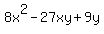 8x%5E2-27xy%2B9y