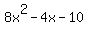 8x%5E2-4x-10