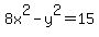 8x%5E2-y%5E2=15