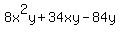 8x%5E2y%2B34xy-84y