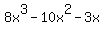 8x%5E3-10x%5E2-3x