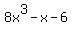 8x%5E3-x-6
