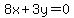 8x+%2B+3y+=+0