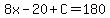 8x-20%2BC=180