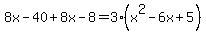 8x-40%2B8x-8=3%28x%5E2-6x%2B5%29