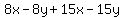 8x-8y%2B15x-15y