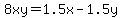 8xy=1.5x-1.5y