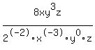 8xy%5E3z%2F2%5E-2x%5E-3y%5E0z