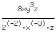8xy%5E3z%2F2%5E-2x%5E-3z