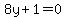 8y%2B1=0