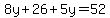 8y%2B26%2B5y=52