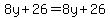 8y%2B26=+8y%2B26
