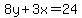 8y%2B3x=24