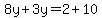 8y%2B3y=2%2B10