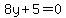 8y%2B5=0