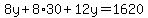 8y%2B8%2A30%2B12y=1620