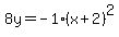 8y=-1%28x%2B2%29%5E2