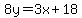 8y=3x%2B18