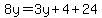 8y=3y%2B4%2B24