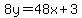 8y=48x%2B3