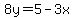 8y=5-3x