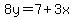 8y=7%2B3x