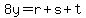8y=r%2Bs%2Bt