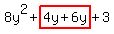 8y%5E2%2Bhighlight%284y%2B6y%29%2B3
