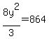 8y%5E2%2F3+=+864
