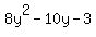 8y%5E2-10y-3