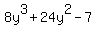 8y%5E3%2B24y%5E2-7