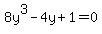 8y%5E3-4y%2B1=0